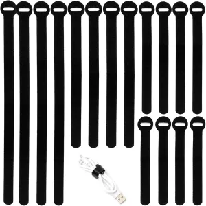 150PCS Reusable Cable Ties - 4 6 8 10inch Multi-Purpose Cable management Hook & Loop Cable Straps Wire Ties,Adjustable Fastening Cord Organizer,Cable Organizer for Home,Office and Data Centers,Black
