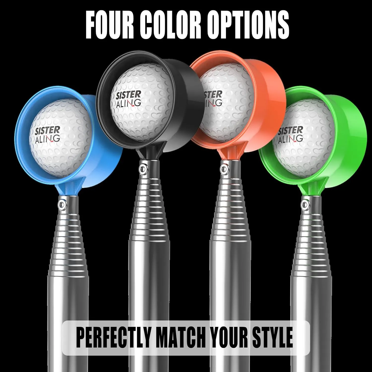 9ft/12ft Water Telescopic Golf Ball RetrieverClassic and Durable Stainless Steel Picker Upper, The Best Accessory Gift for Men and Women Golfers.