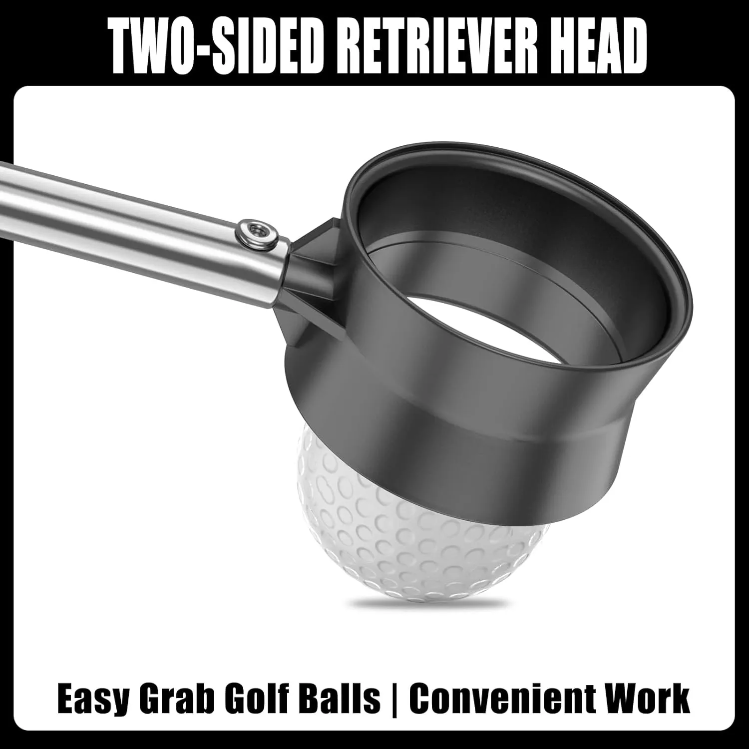 9ft/12ft Water Telescopic Golf Ball RetrieverClassic and Durable Stainless Steel Picker Upper, The Best Accessory Gift for Men and Women Golfers.