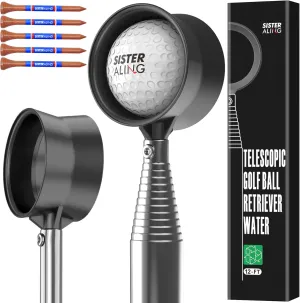 9ft/12ft Water Telescopic Golf Ball RetrieverClassic and Durable Stainless Steel Picker Upper, The Best Accessory Gift for Men and Women Golfers.