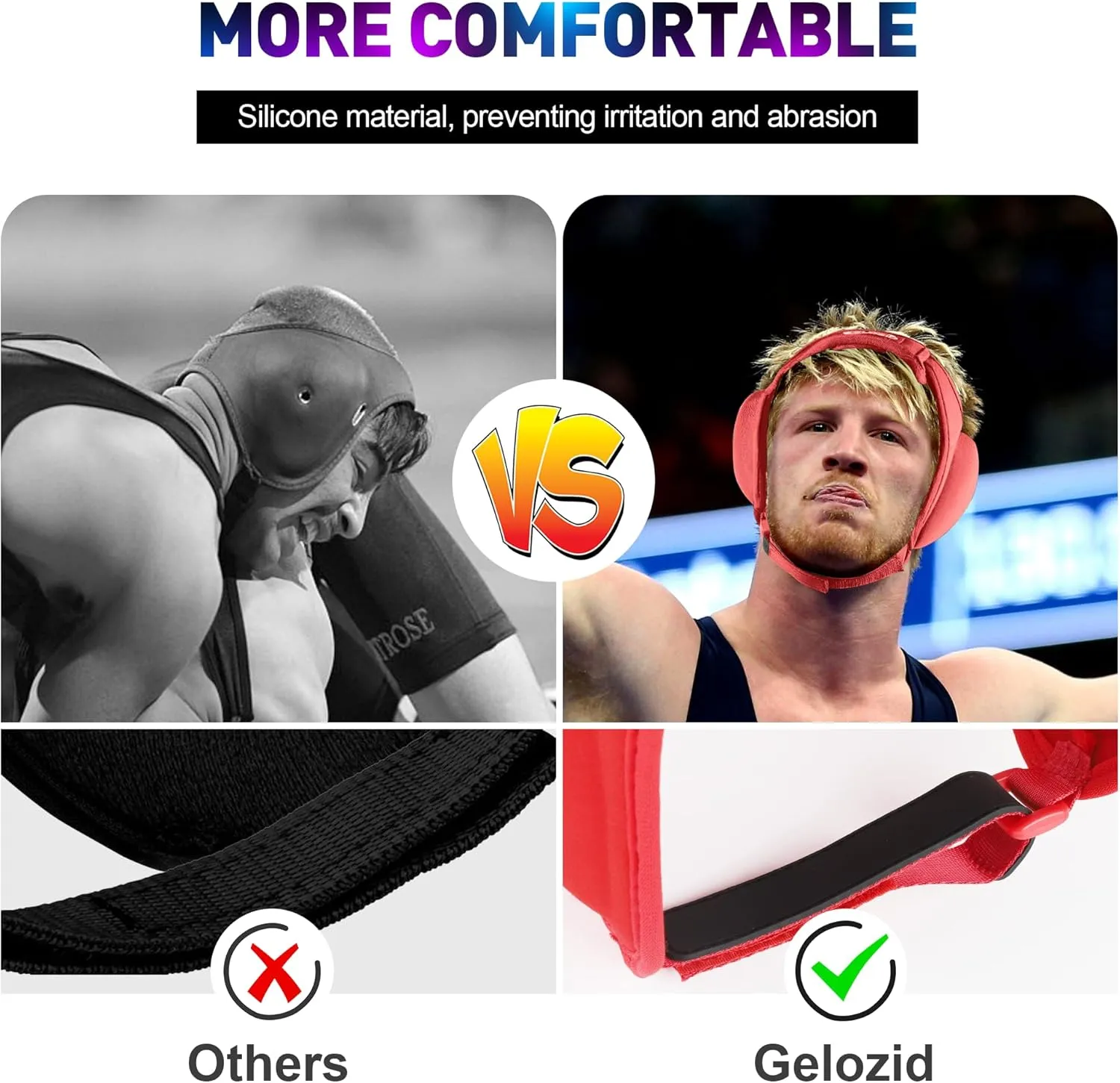 Adjustable Wrestling Headgear for BJJ, MMA Grappling and Training, Ear Guard and Cauliflower Protection Helmet