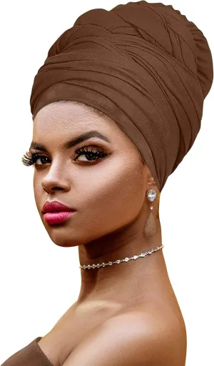 Ankara African Print Soft Headwraps Headband Long Hair Head Wrap Scarf Turban Tie Jersey Knit African head wraps