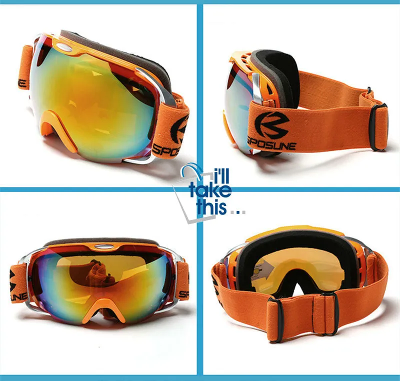 Anti Fog Snowboard Ski Goggles Double Lens Snow Glasses Men or Women - Adult Ski Goggles