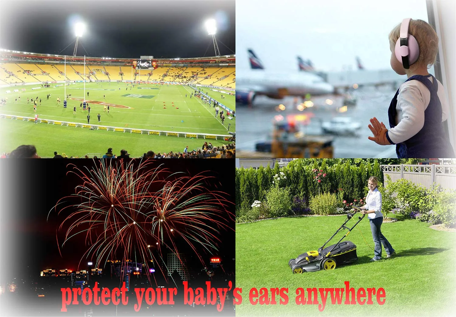 Baby Ear Protection For Babies For 3 Months To 2  Years Noise Reduction Ear Muffs For Infant And Toddlers. Pink