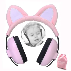Baby Ear Protection For Babies For 3 Months To 2  Years Noise Reduction Ear Muffs For Infant And Toddlers. Pink