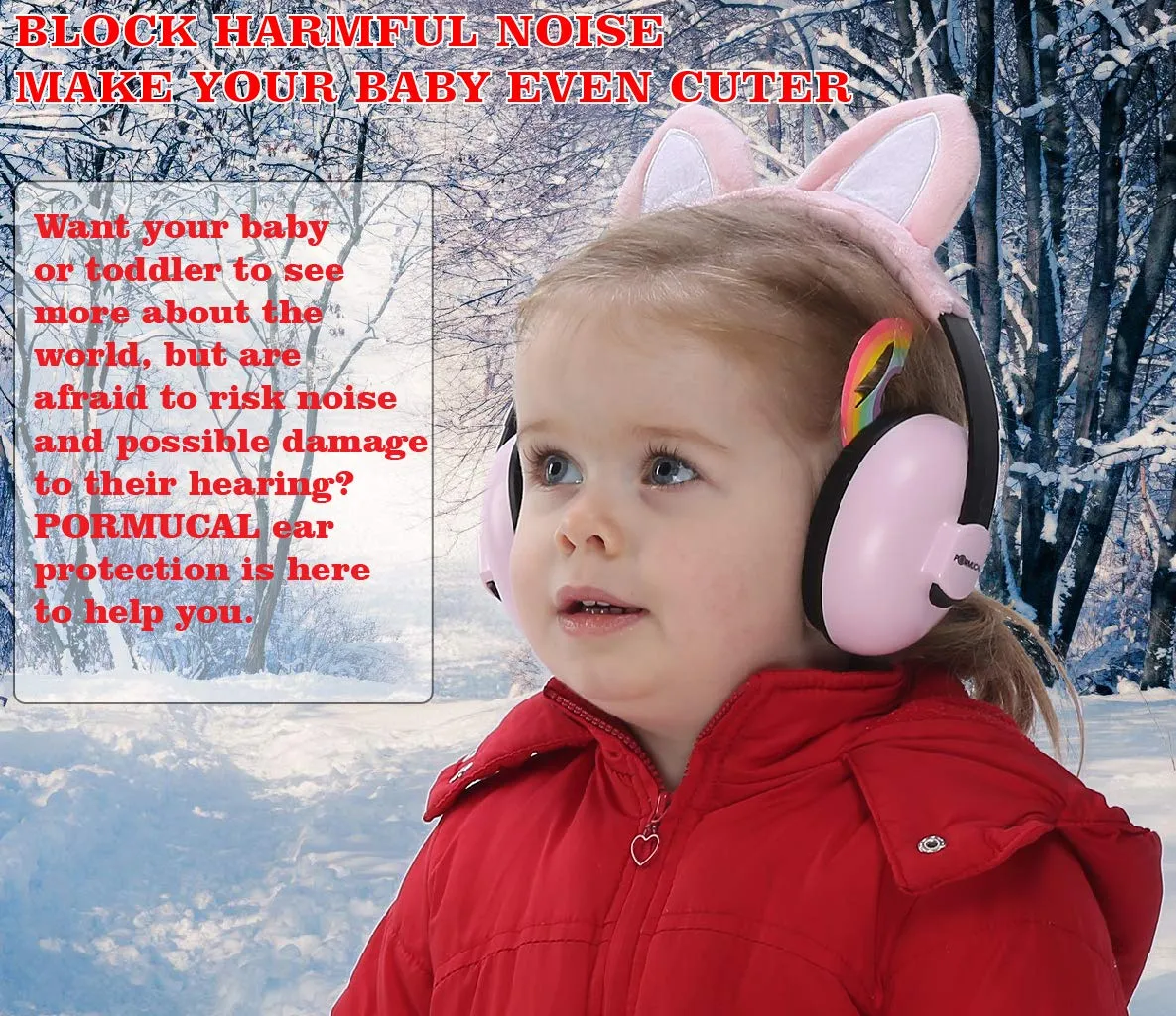 Baby Ear Protection For Babies For 3 Months To 2  Years Noise Reduction Ear Muffs For Infant And Toddlers. Pink