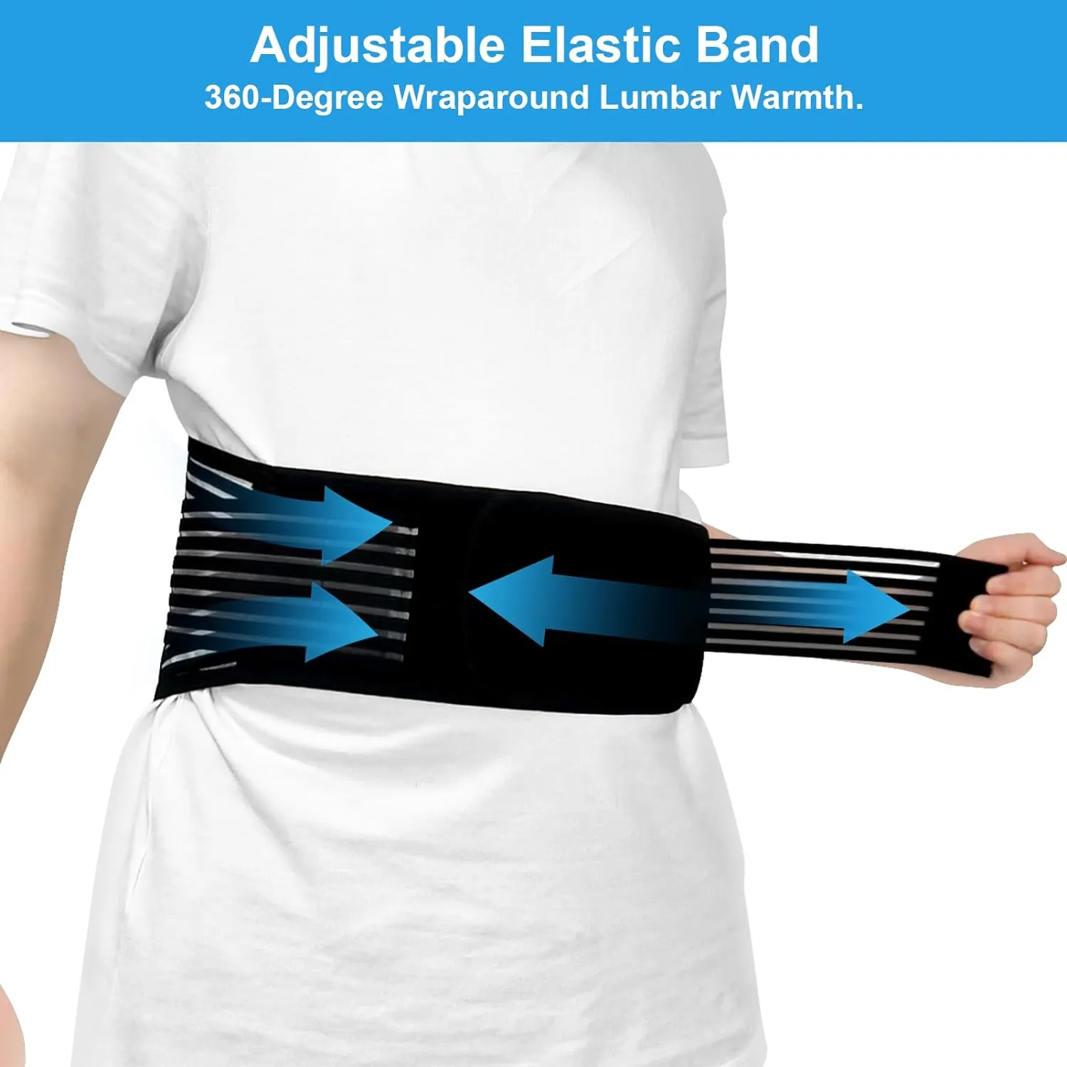 Back Support with Magnet, Tourmaline Magnetic Back Braces for Lower Back Pain Relief, Self Heating & Soothing Back Support Belt, Lumbar Support Belt for Herniated Disc/Sciatica (Large)