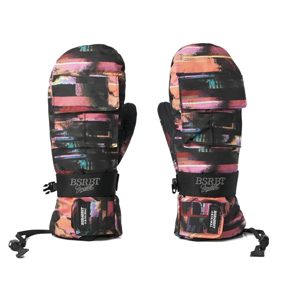 BSR POCKET SNOWBOARD GLOVE MULTI PINK