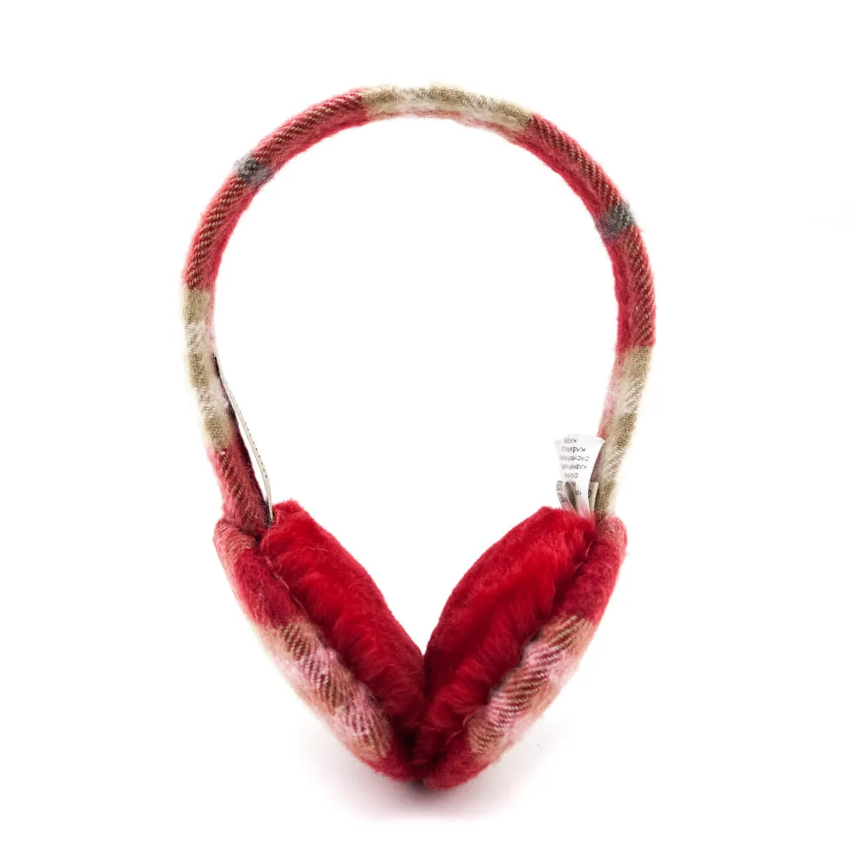 Burberry Red Cashmere Ear Muffs