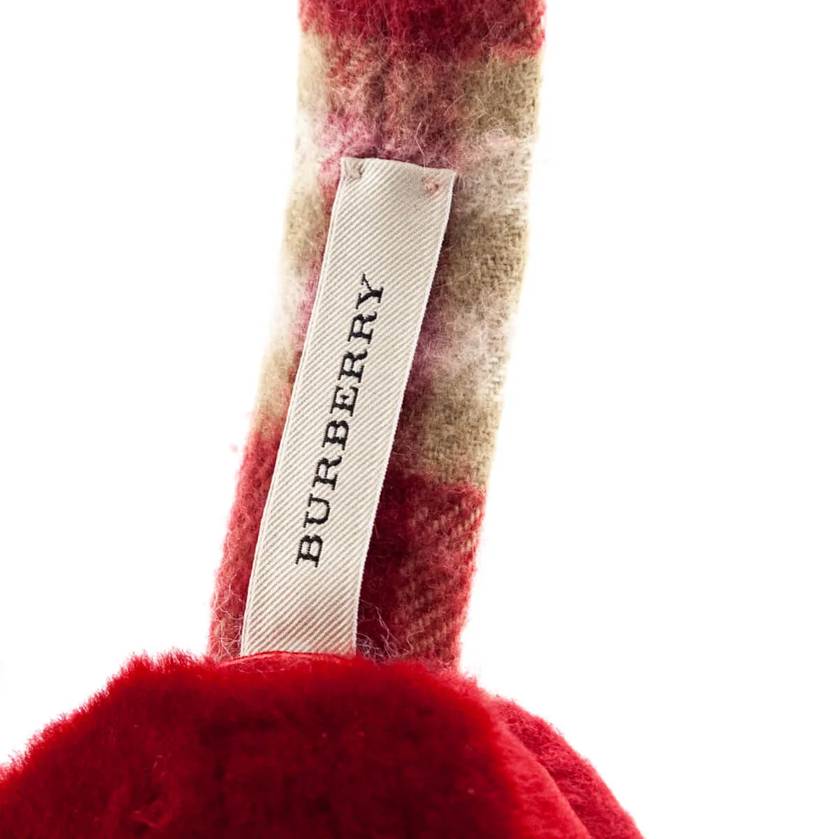 Burberry Red Cashmere Ear Muffs