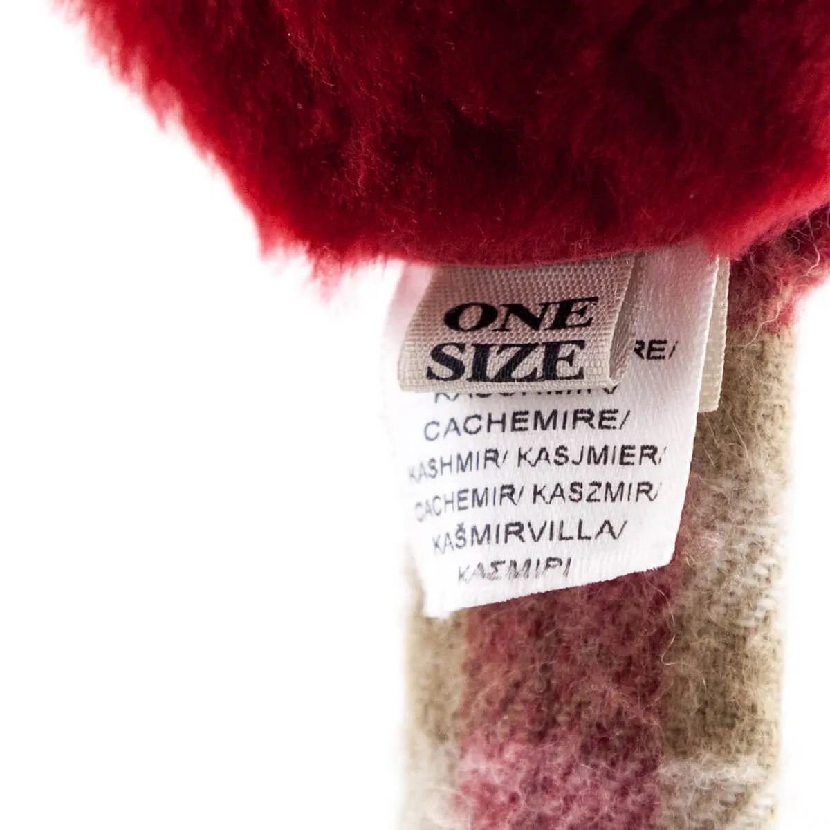 Burberry Red Cashmere Ear Muffs