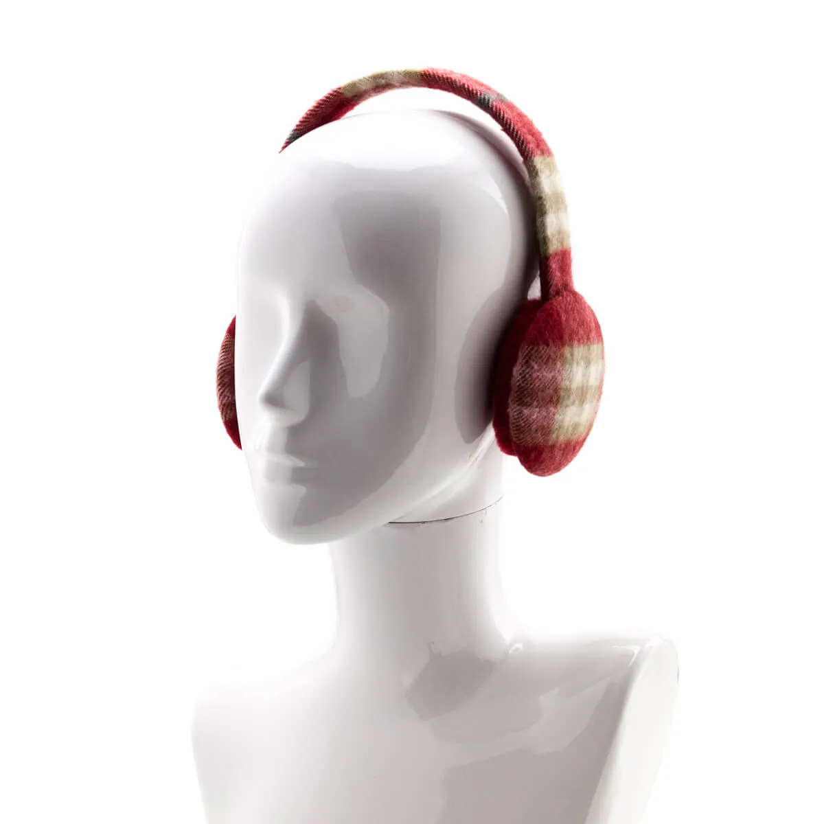 Burberry Red Cashmere Ear Muffs