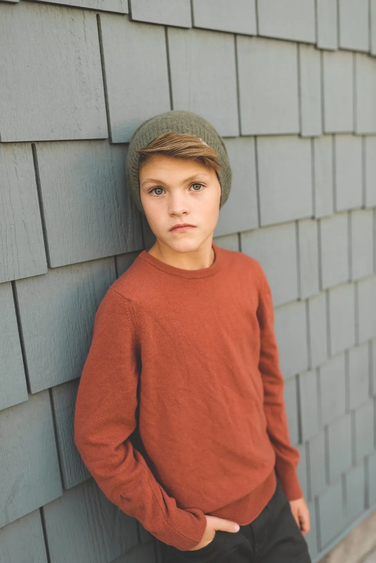 CASHMERE BEANIE | Tan Ribbed