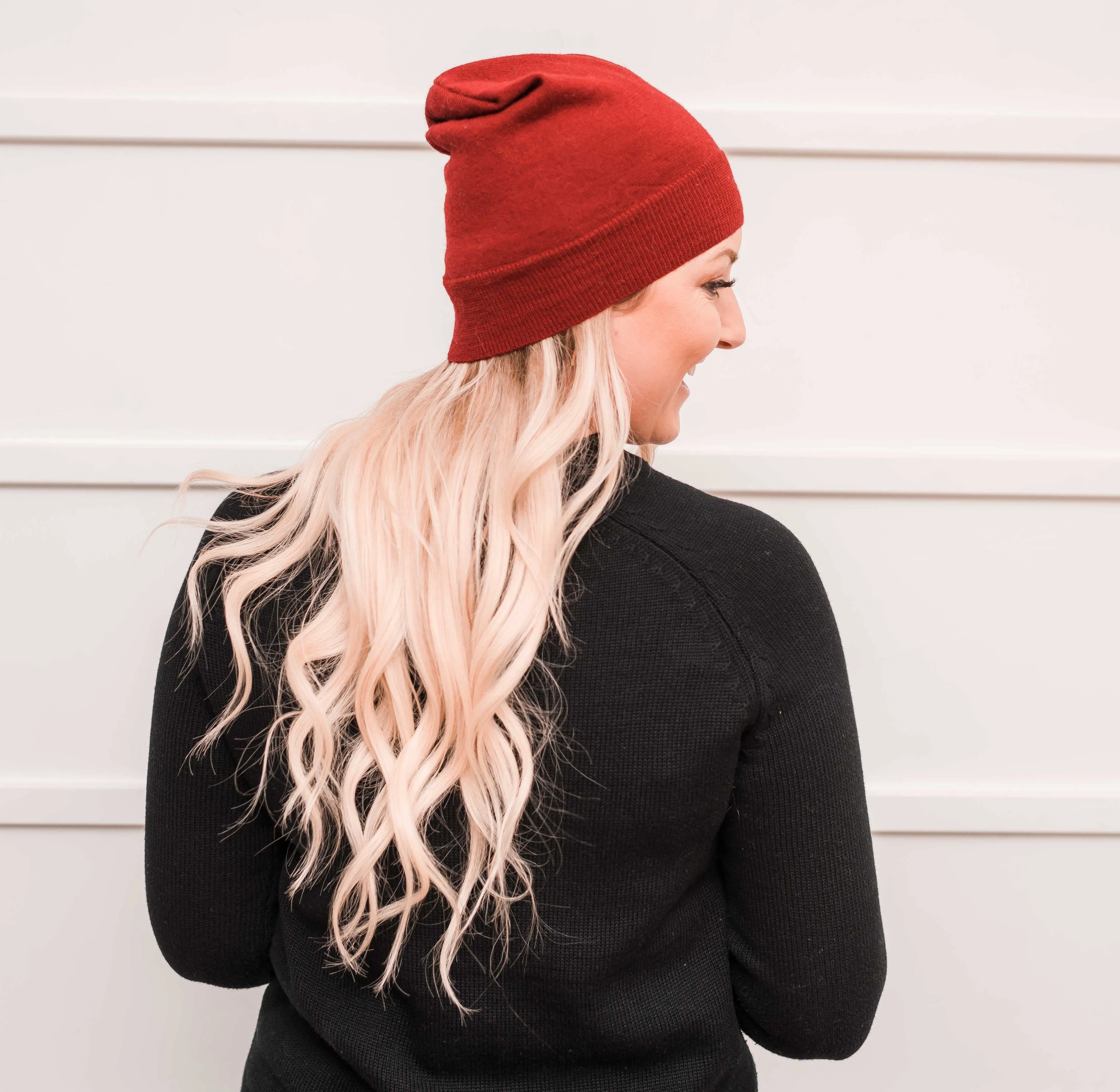 CASHMERE BEANIE | XL Red