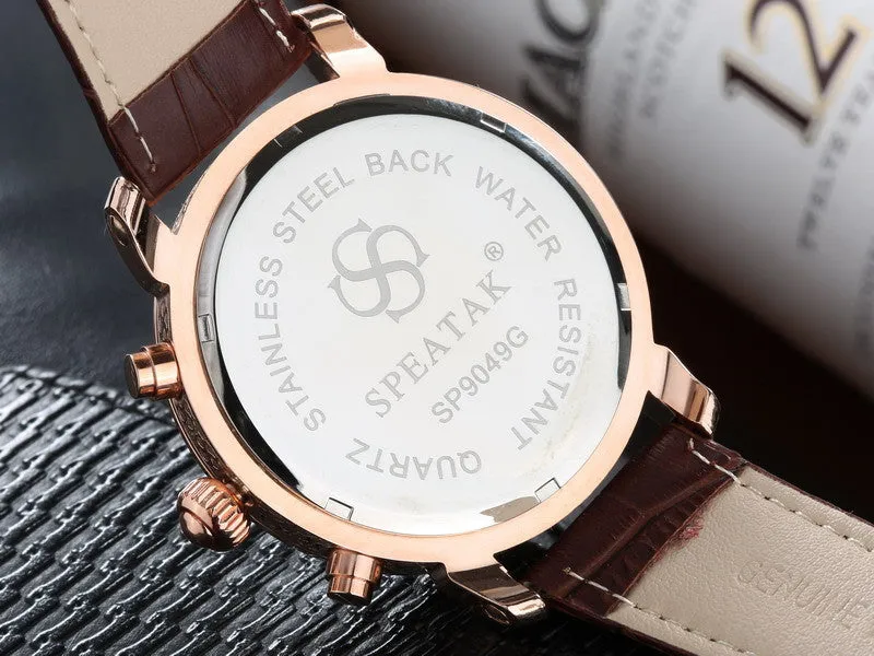 Casual watch style men wrist watches fashion outdoor men's leather luxury brand top calendar designer business quartz watch