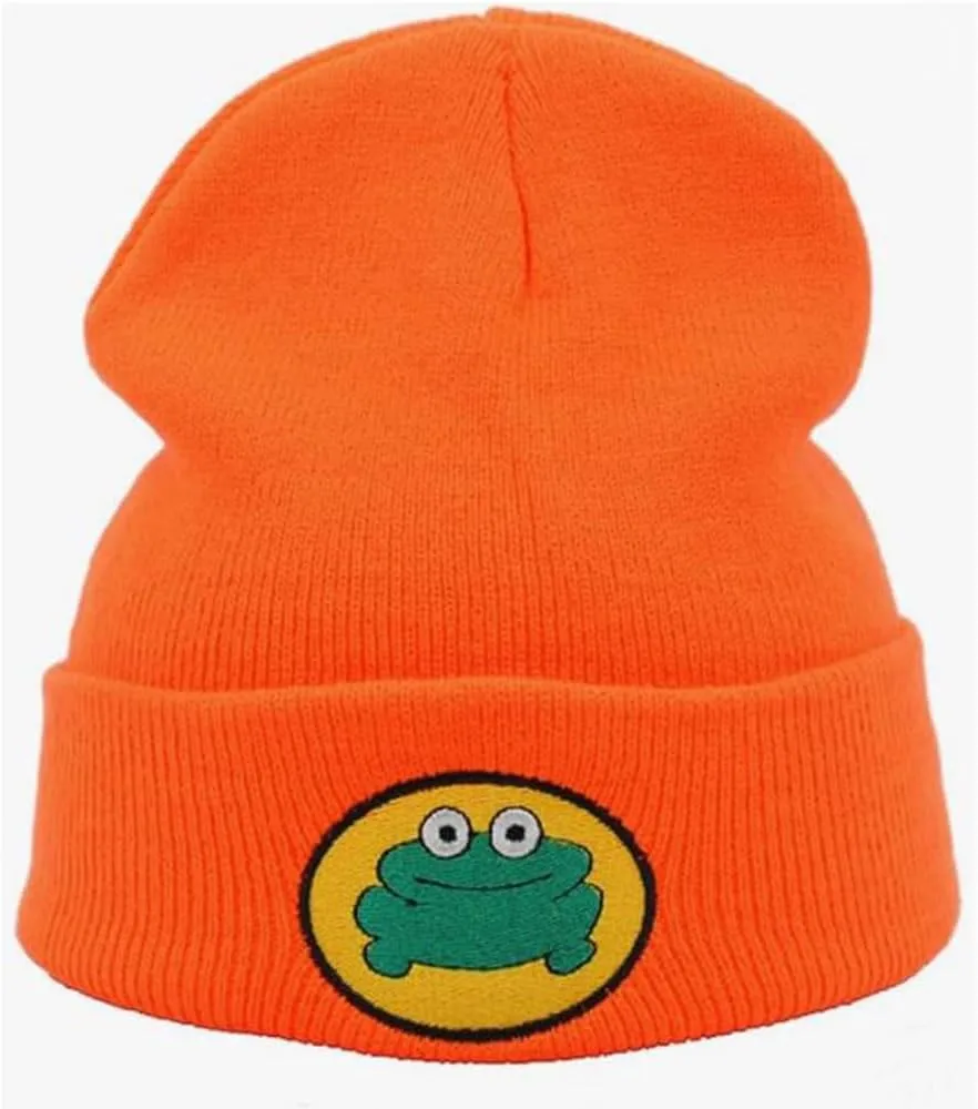 Cute Cartoon TV Parappa The Rapper Frog Beanie Hat Unisex Funny Knitted Beanie Novelty Beanies Knit Hats