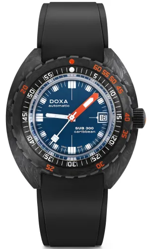 DOX Watch SUB 3 Carbon COSC Caribbean Rubber
