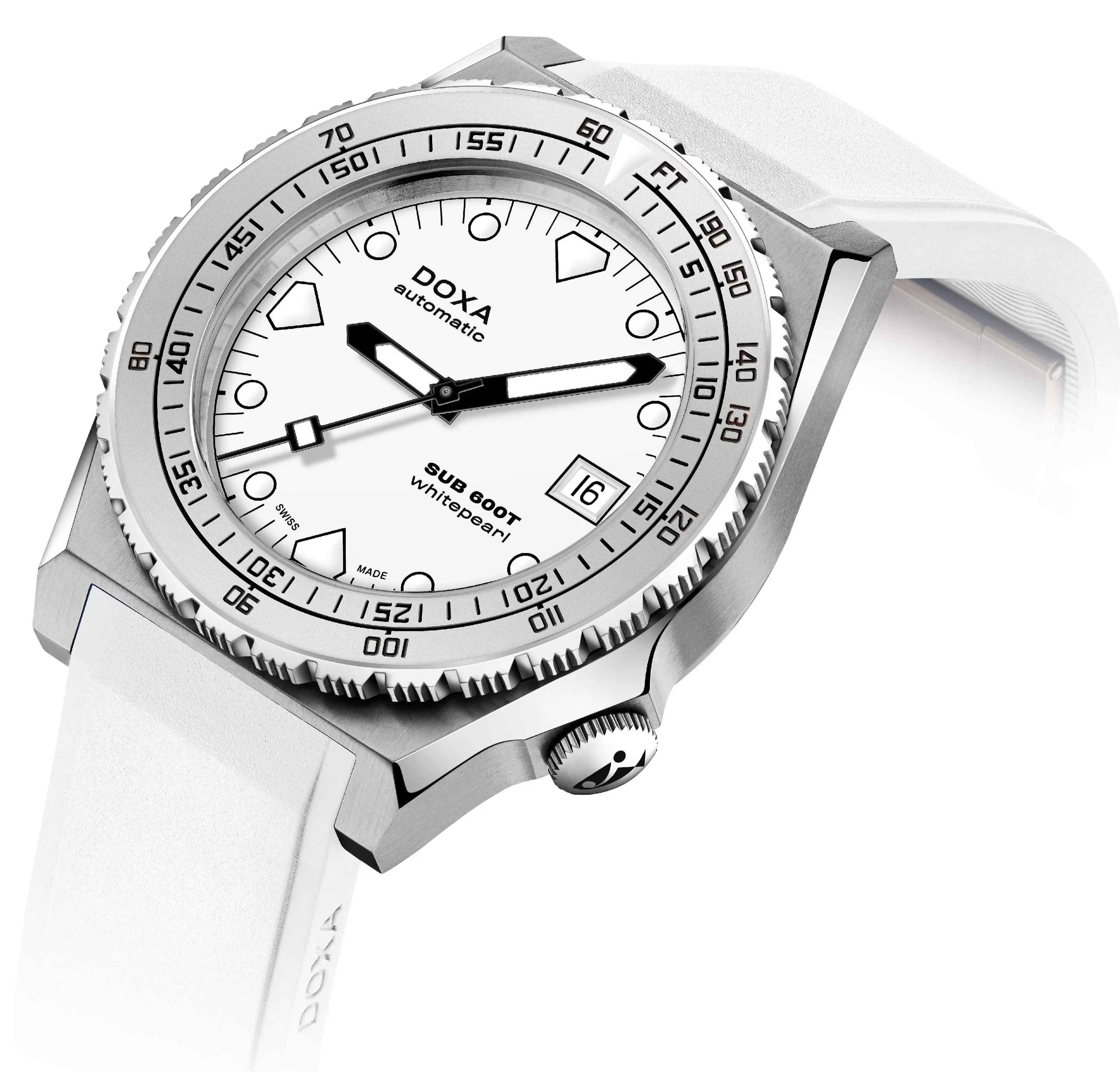 Doxa SUB 600T Whitepearl Rubber D