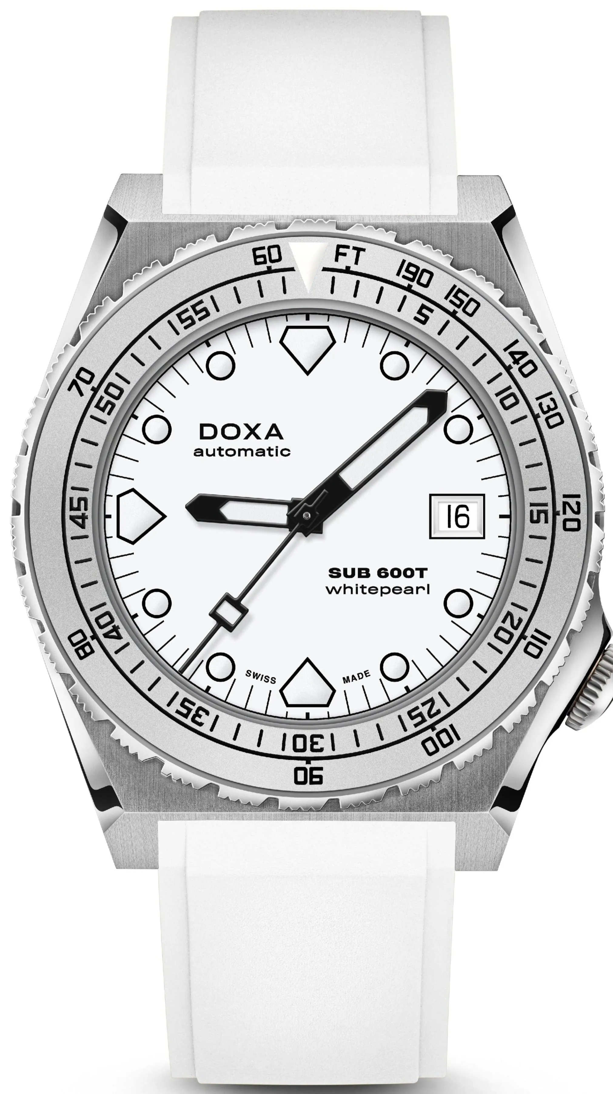 Doxa SUB 600T Whitepearl Rubber D