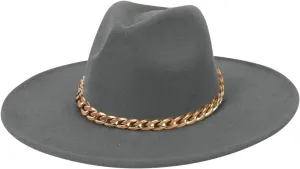 Fashionable Fedora Fedoras Men Wide for Women Dress Hat Women's and Hats Baseball Caps Championship Hat Grey