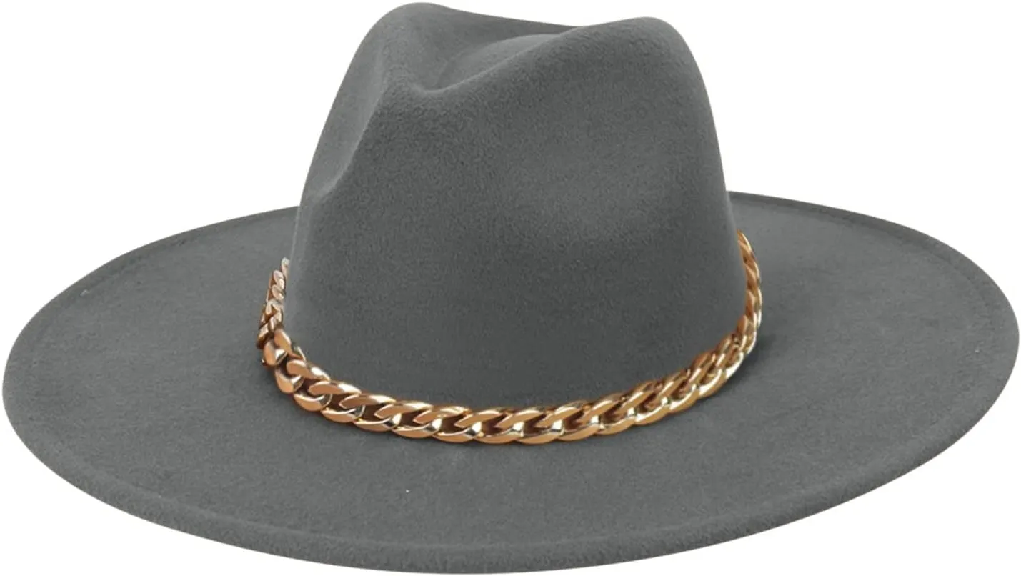 Fashionable Fedora Fedoras Men Wide for Women Dress Hat Women's and Hats Baseball Caps Championship Hat Grey