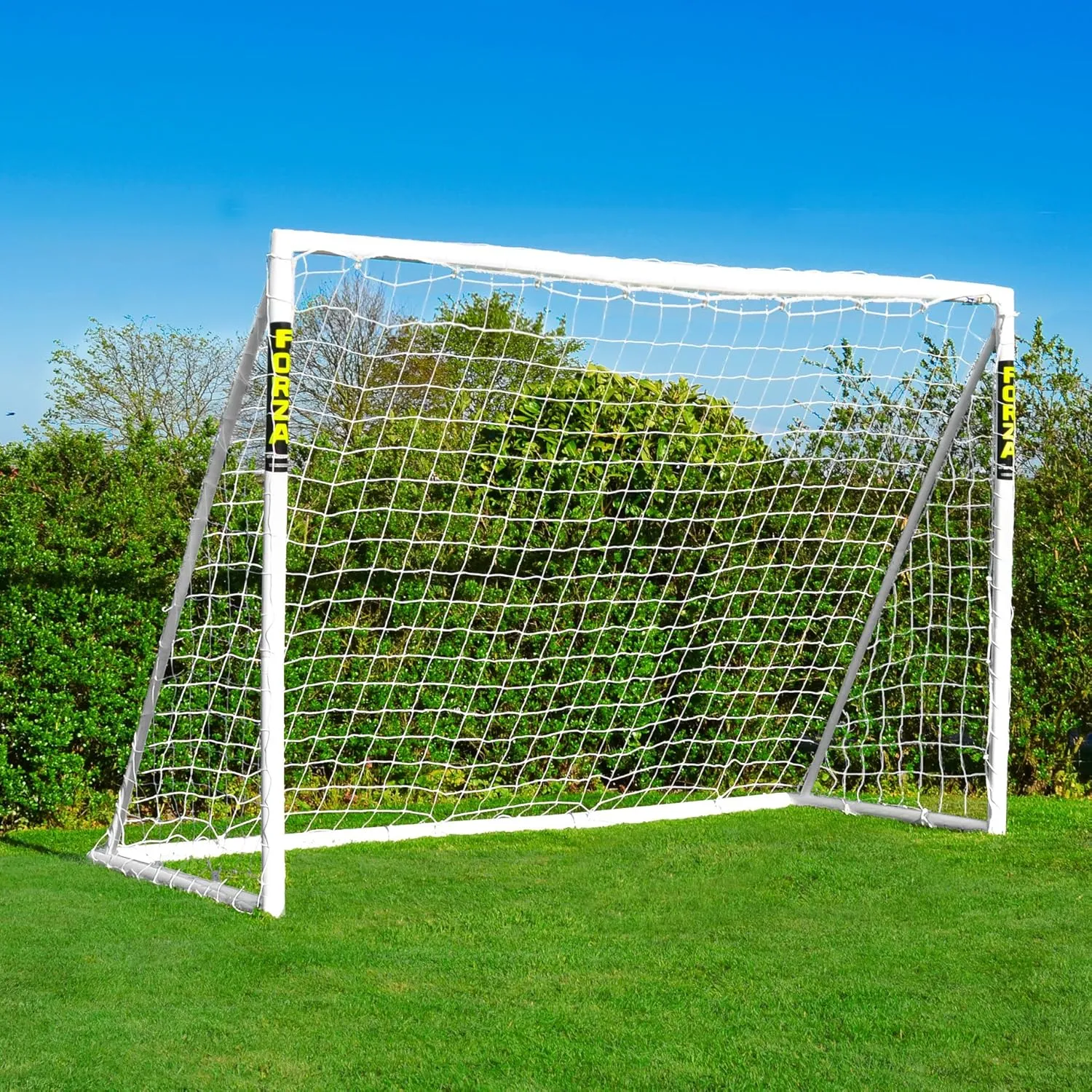 FORZA Futsal Soccer Goal [10ft x 6.5ft] | Unbreakable Weatherproof uPVC - Quick Assembly | Includes Optional Soccer Ball, Target Sheet & Carry Bag