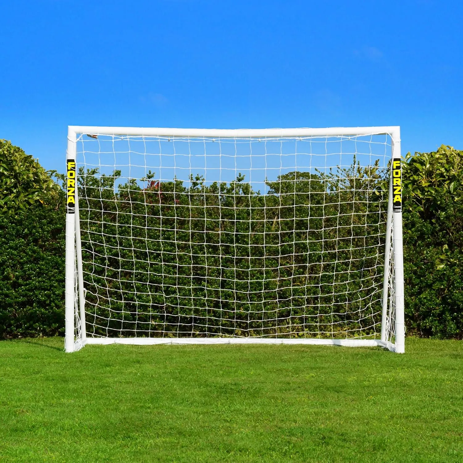 FORZA Futsal Soccer Goal [10ft x 6.5ft] | Unbreakable Weatherproof uPVC - Quick Assembly | Includes Optional Soccer Ball, Target Sheet & Carry Bag