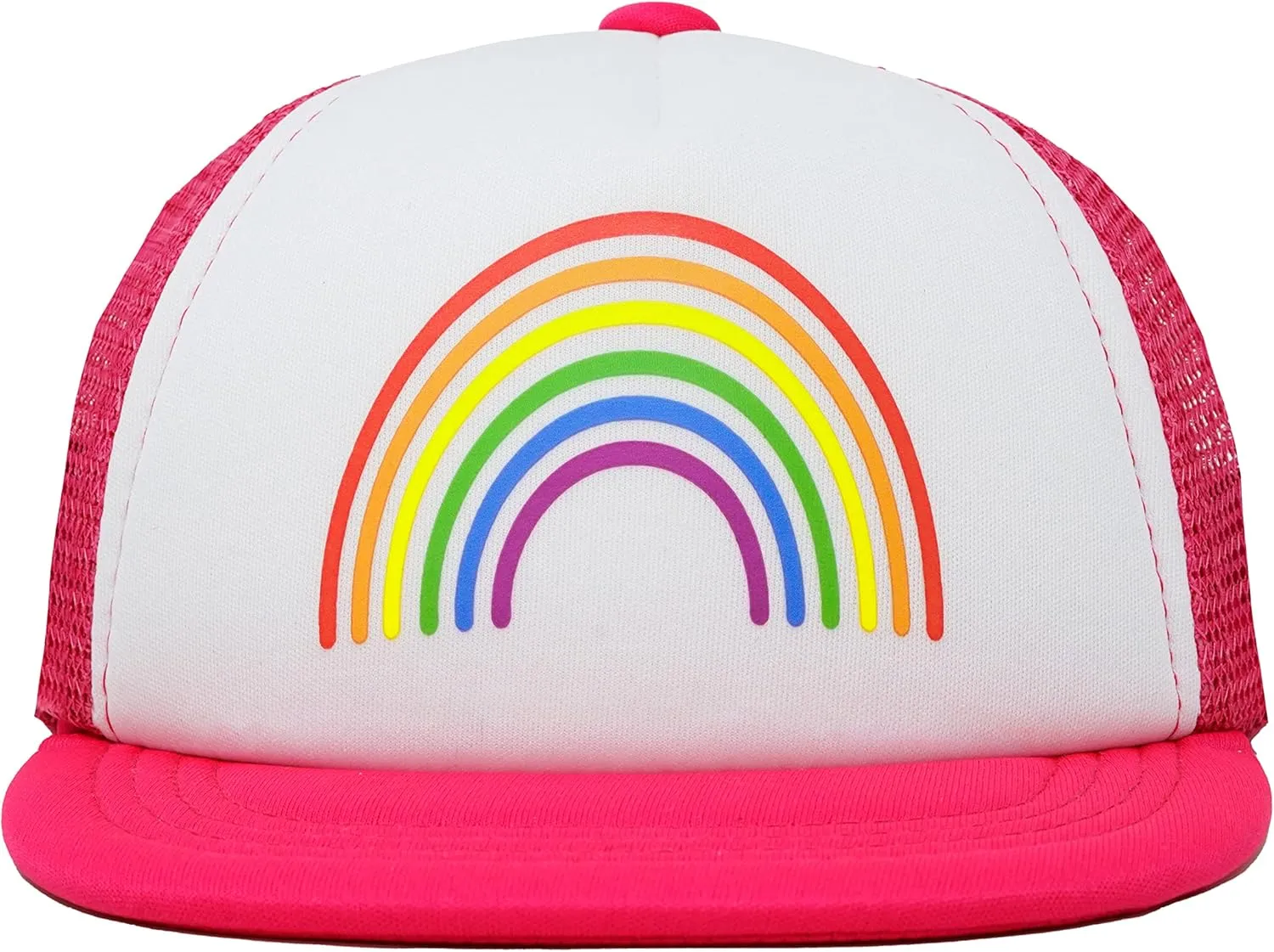 Funky Junque Kids Baseball Hat Girl Boy Toddler Infant Flat Brim Trucker Hat Youth Sun Beach Cap Summer Mesh