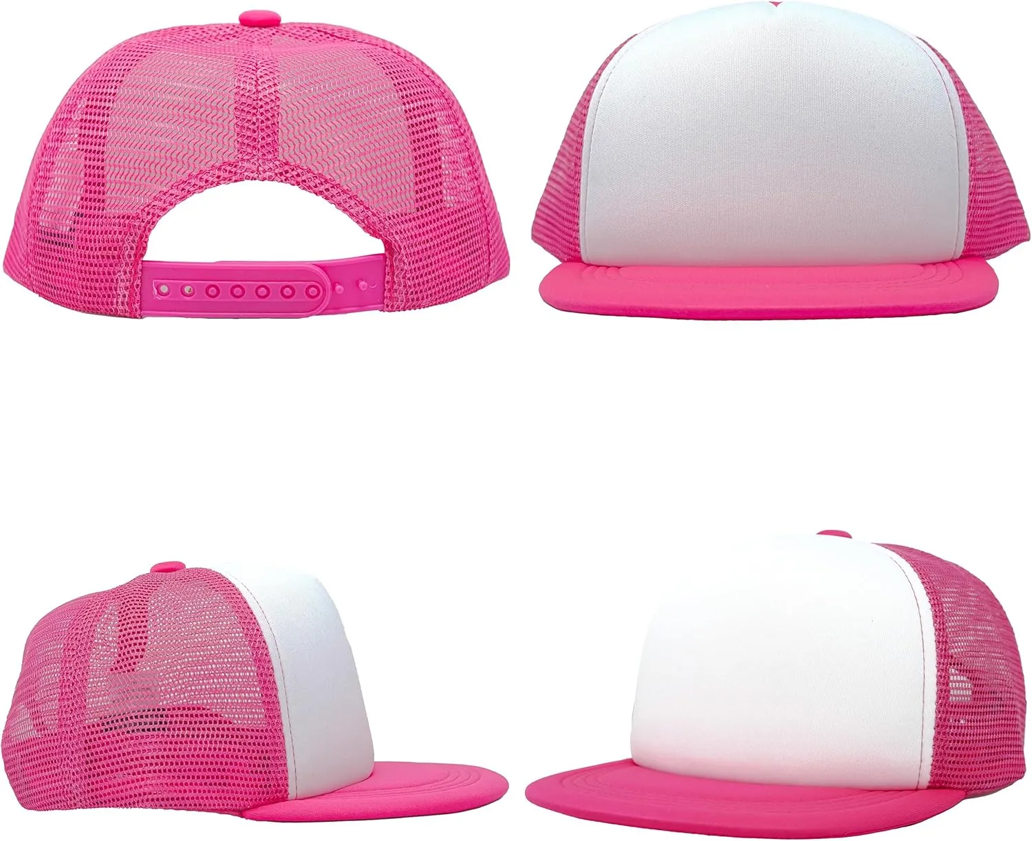 Funky Junque Kids Baseball Hat Girl Boy Toddler Infant Flat Brim Trucker Hat Youth Sun Beach Cap Summer Mesh