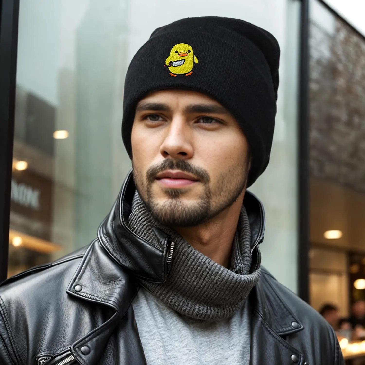 Funny Cool Beanies Cute Gothic Knit Hat for Men and Women