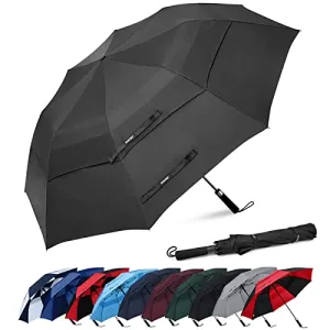 G4Free 62 Inch Portable Automatic Open Oversize Vented Double Canopy Umbrellas