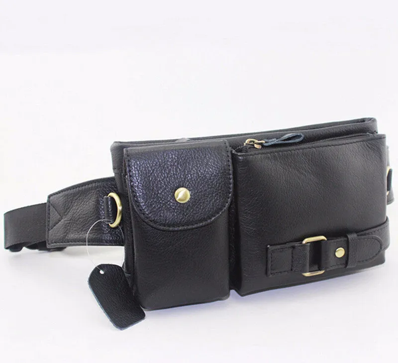 Genuine Leather Waist Pack For Men
