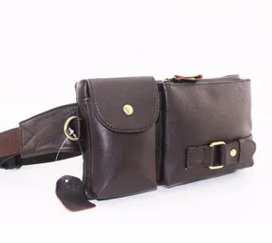 Genuine Leather Waist Pack For Men