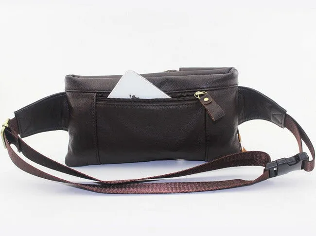 Genuine Leather Waist Pack For Men