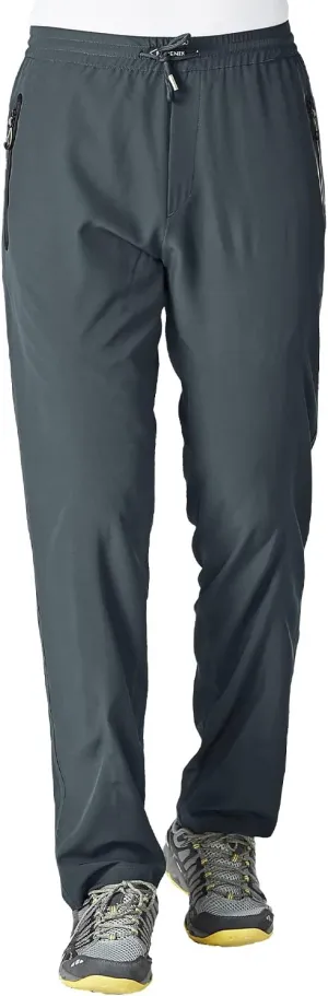 Gopune Men's Lightweight Hiking Running Sweatpants Quick Dry Outdoor Athletic Casual Pants with Zipper Pockets