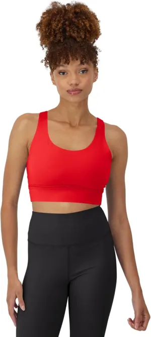 Hanes Sports Bra, Racerback Women, Stretch Pullover Crop Top with Cutout