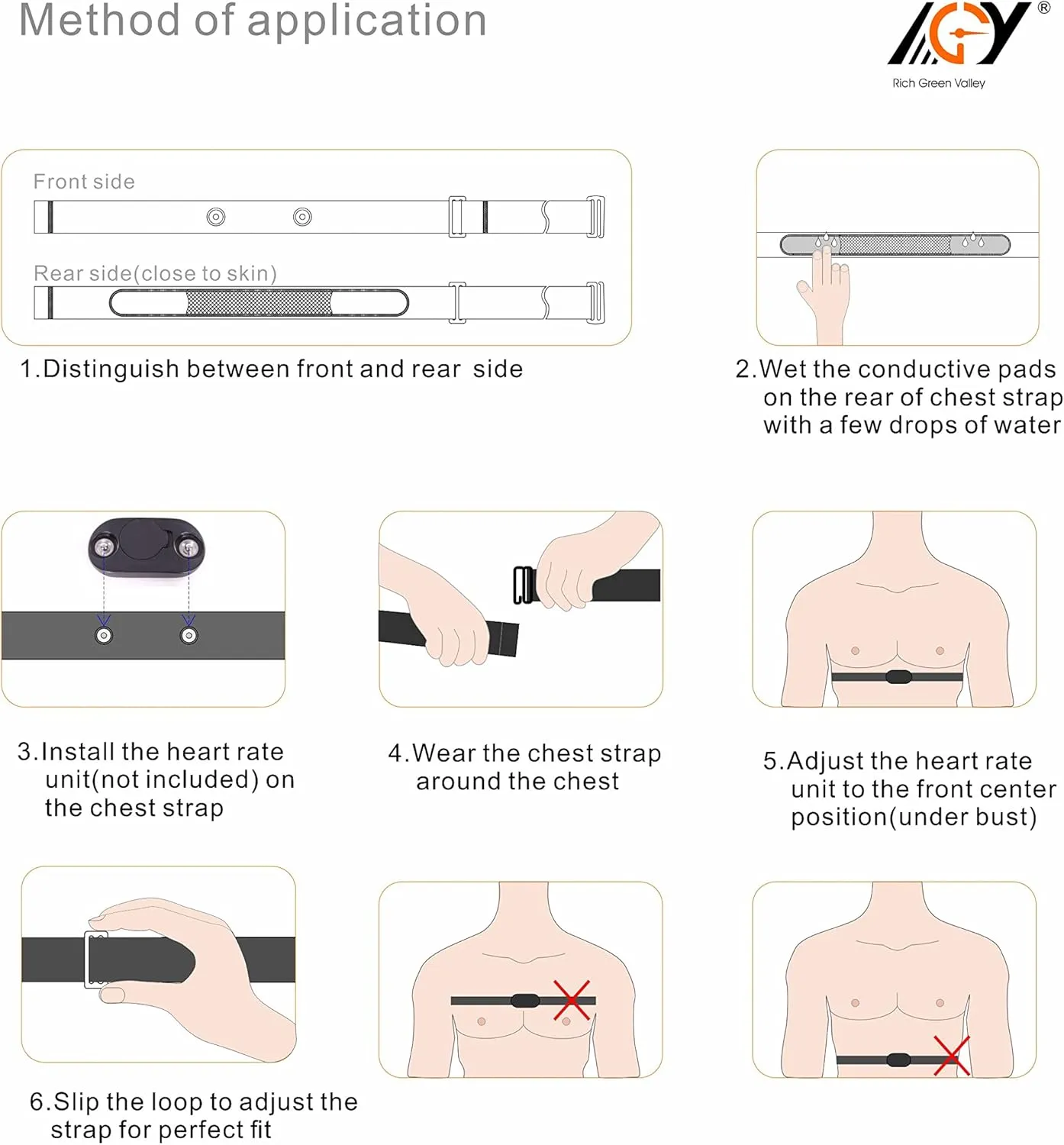 Heart Rate Monitor Chest Strap fits for Polar H10 H9 H7 Wahoo Tickr Garmin HRM,Multi-Packs