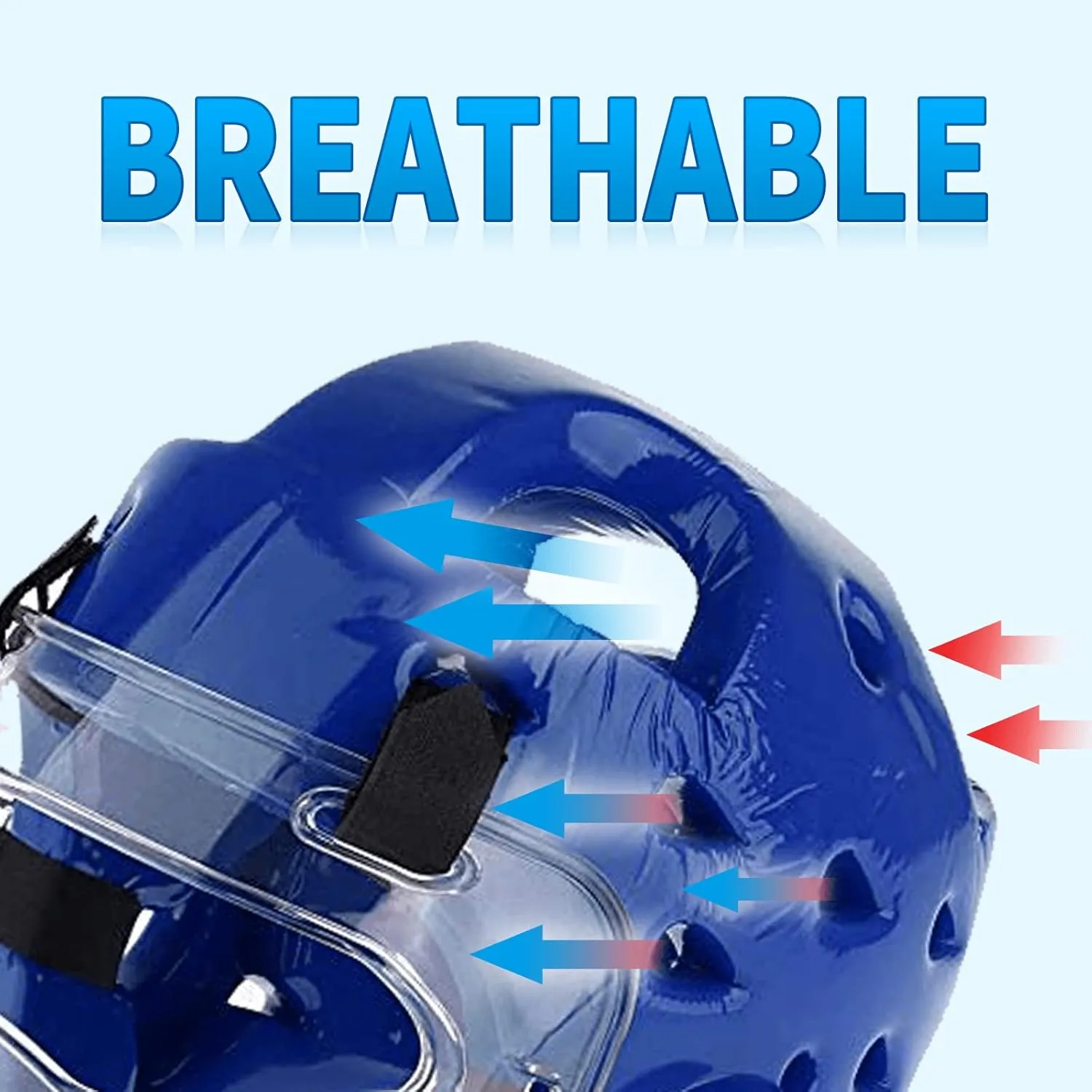 Kids & Adults Taekwondo Karate Headgear MMA Martial Arts Helmet, with Removable Face Shield, Soft Head Gear for Martial Art Grappling Muay Thai Kickboxing Taekwondo