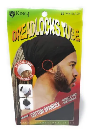 King.J Unisex Cotton Spandex Dreadlocks Tube (Black) by King J