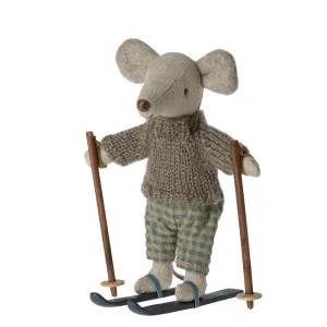 Maileg Winter Mouse with Skis - Big Brother (2023) - Retired Product