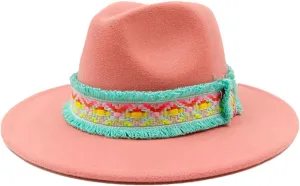 Men's Fedoras Hat Bow Ribbon Feather Accessories Jazz Hat Women's Hats Wide Brimmed Hats 33 M55-58cm