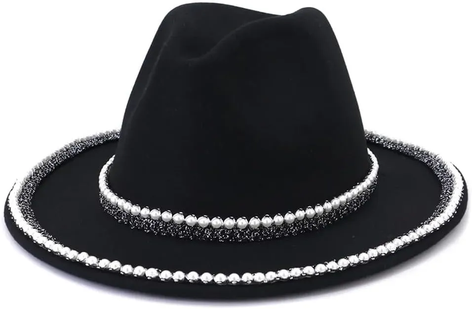 Men's Women's Fedora Hat Wide Brimmed Hat Warm Jazz Hat Wedding Hat