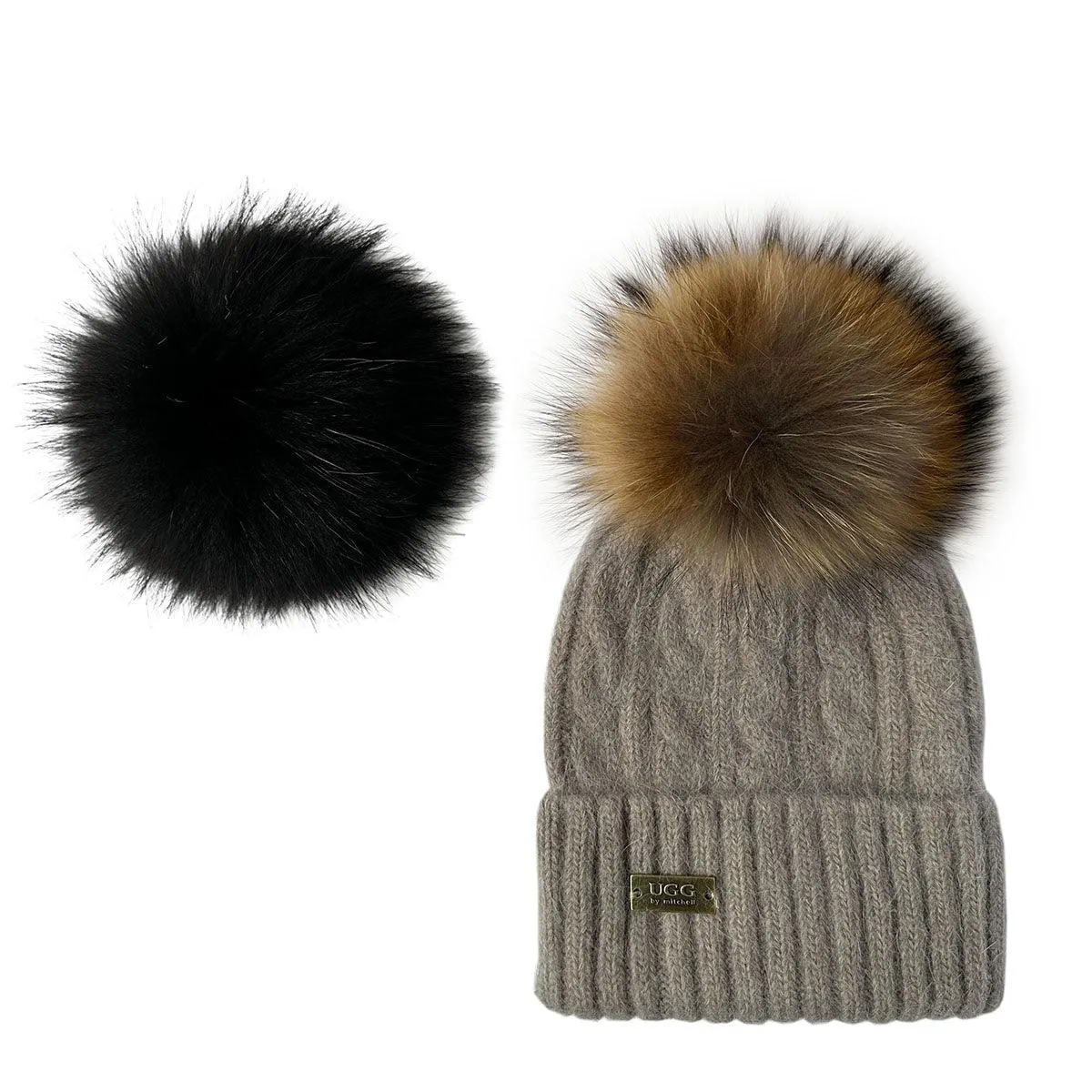 Mitchell-Y UGG Pom Pom Beanies 2P