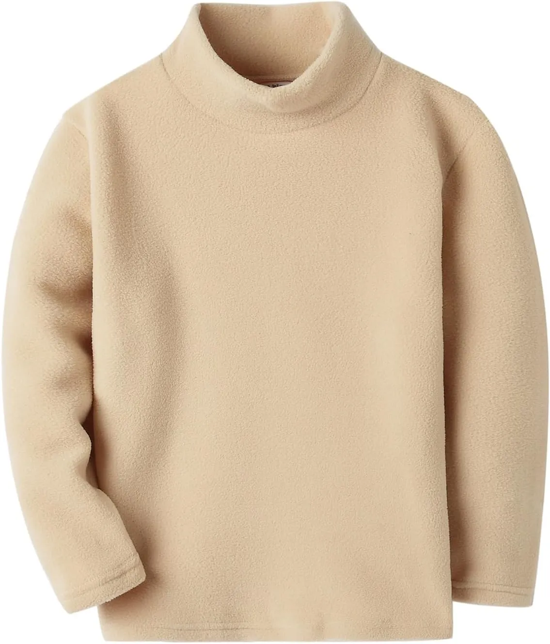 Mud Kingdom Kids Fleece Shirts High Collar Soft Tops Unisex
