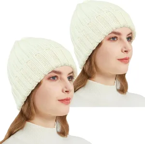 NPQQUAN Thick Warm Winter Hats for Women Knit Beanie Hat Skull Cap Beanies for Men Women