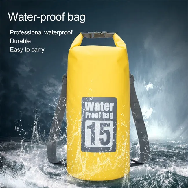Outdoor Waterproof Dry Dual Shoulder Strap Bag Dry Sack, Capacity: 5L (Dark Blue)