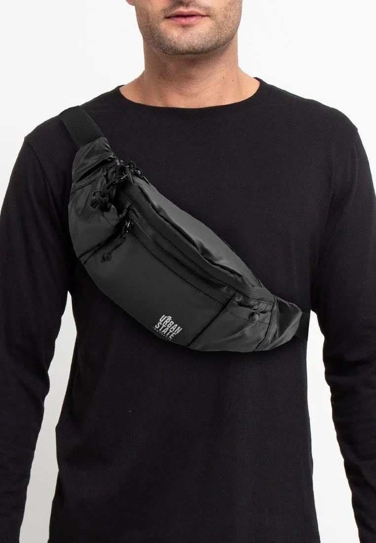 Poly Nylon Rider Medium Waistpack - Black