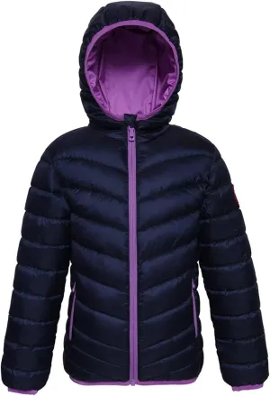 Rokka&Rolla Girls' Reversible Lightweight Puffer Jacket Hooded Water-Resistant Winter Coat