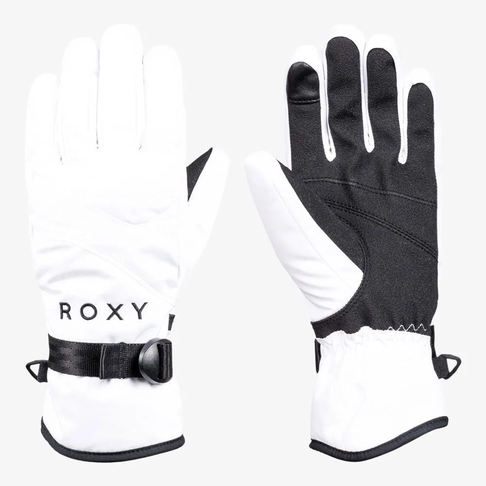 Roxy Jetty Solid Ski/Snowboard Mittens - White