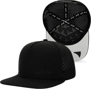Salt Mafia Flat Brim Waterproof Hats for Men - Performance Snapback Surfer Hat